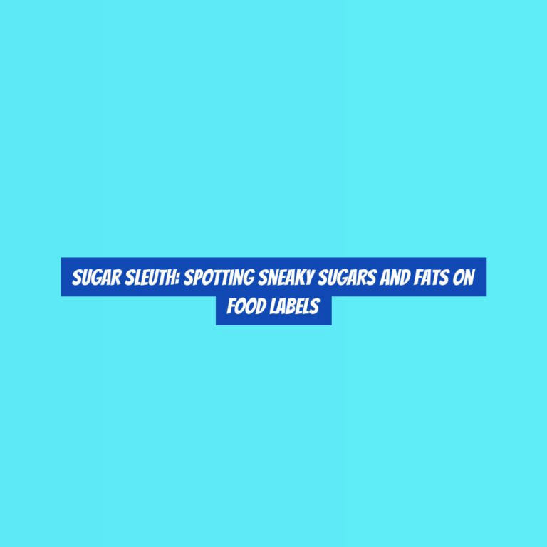 Sugar Sleuth: Spotting Sneaky Sugars and Fats on Food Labels