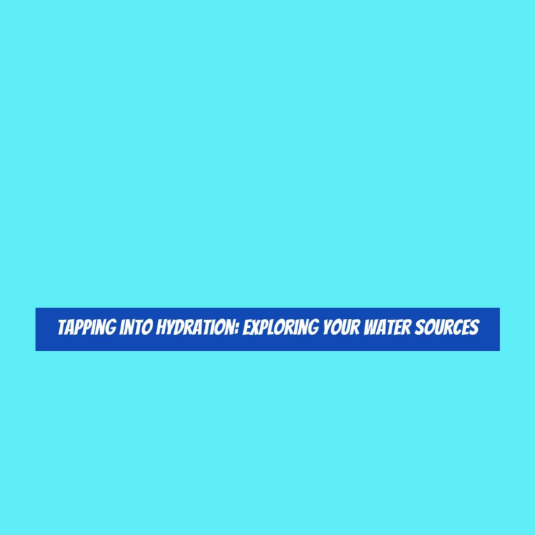 Tapping into Hydration: Exploring Your Water Sources
