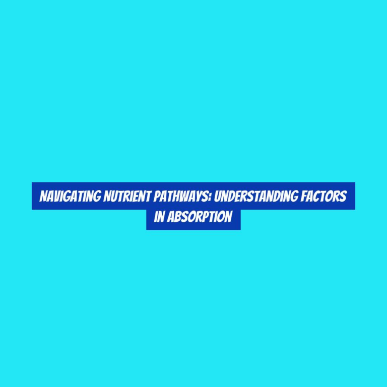 Navigating Nutrient Pathways: Understanding Factors in Absorption