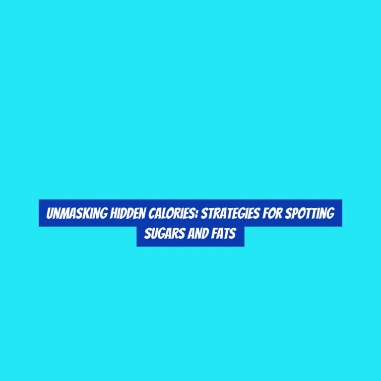 Unmasking Hidden Calories: Strategies for Spotting Sugars and Fats
