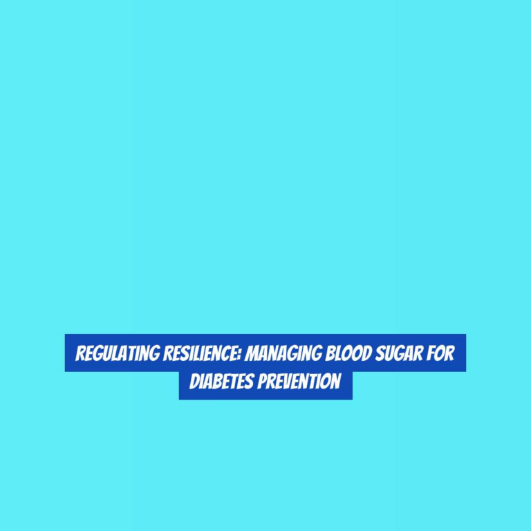Regulating Resilience: Managing Blood Sugar for Diabetes Prevention